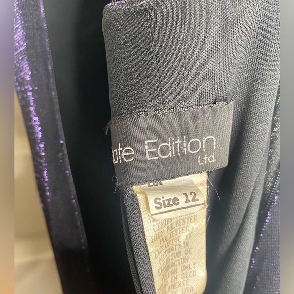 Vintage whimsigoth purple shimmer dress - Picture 5 of 8